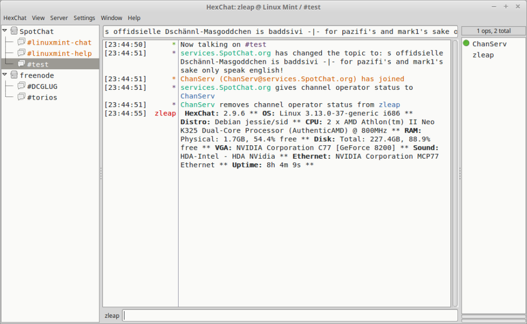 Hexchat Setup Devon And Cornwall Gnu Linux Users Group